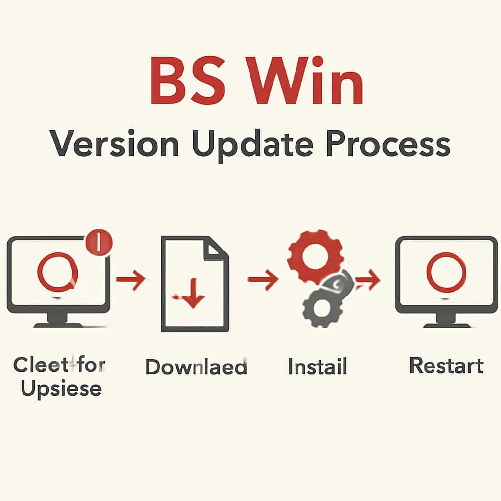 An educational diagram illustrating the BS Win Version Update Process.