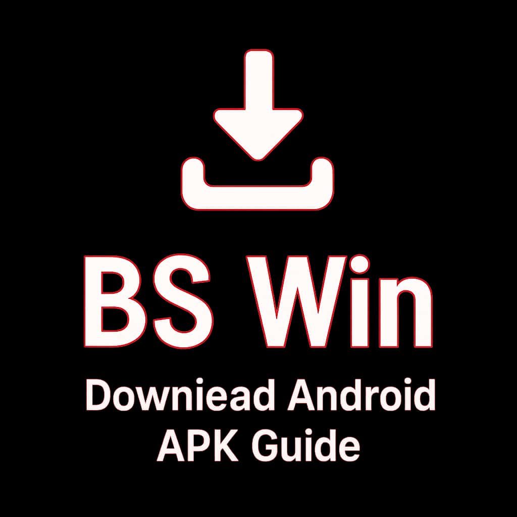 An icon concept representing Download BS Win Android APK with clean typography.