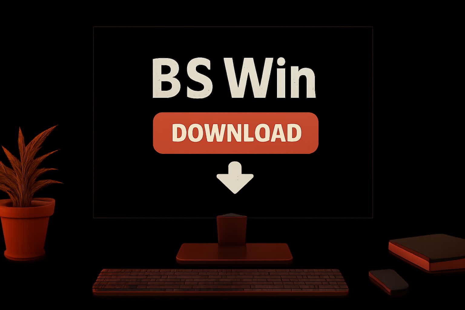 Visual representation of BS Win Download with informative elements.