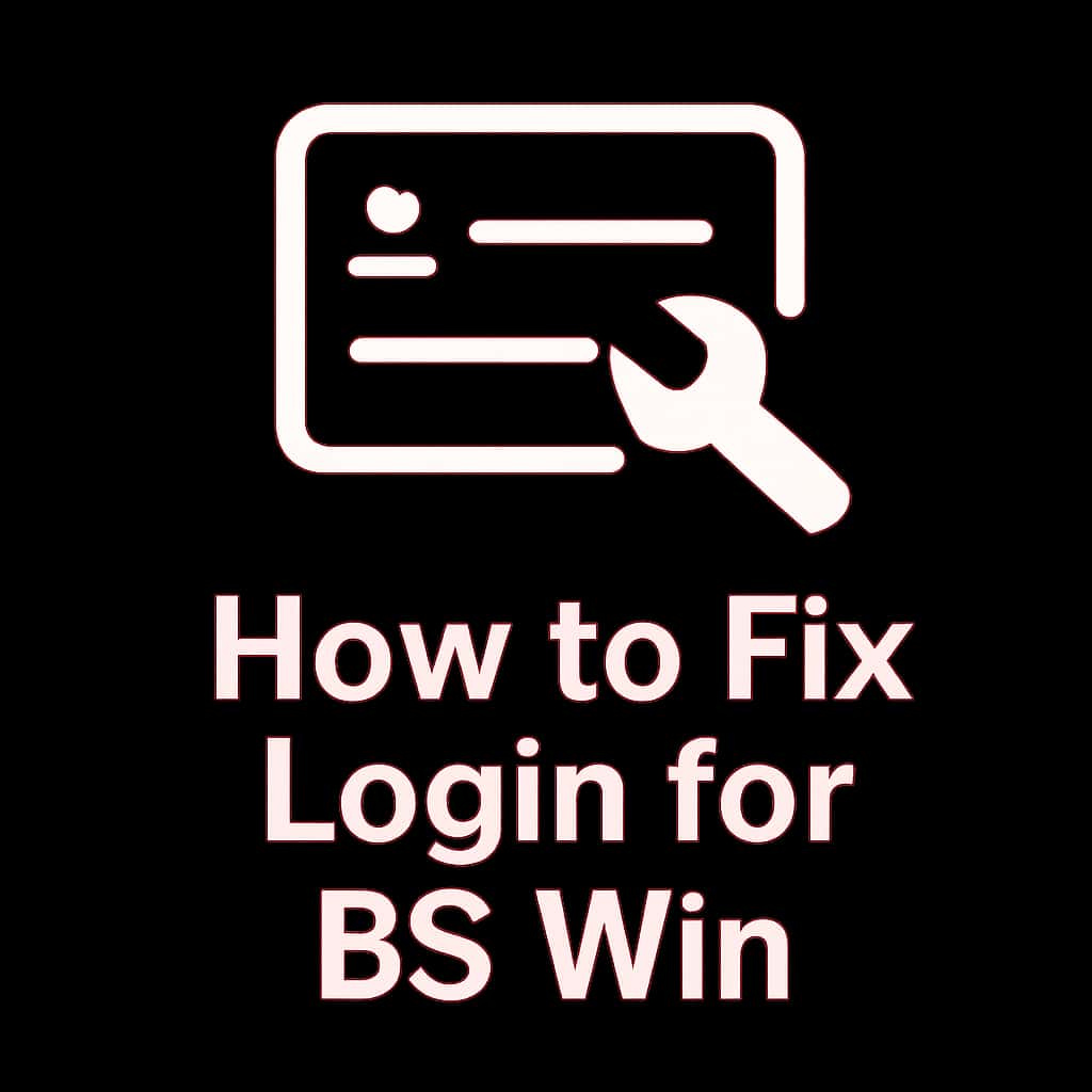 Icon representing the guide on fixing login issues for BS Win.