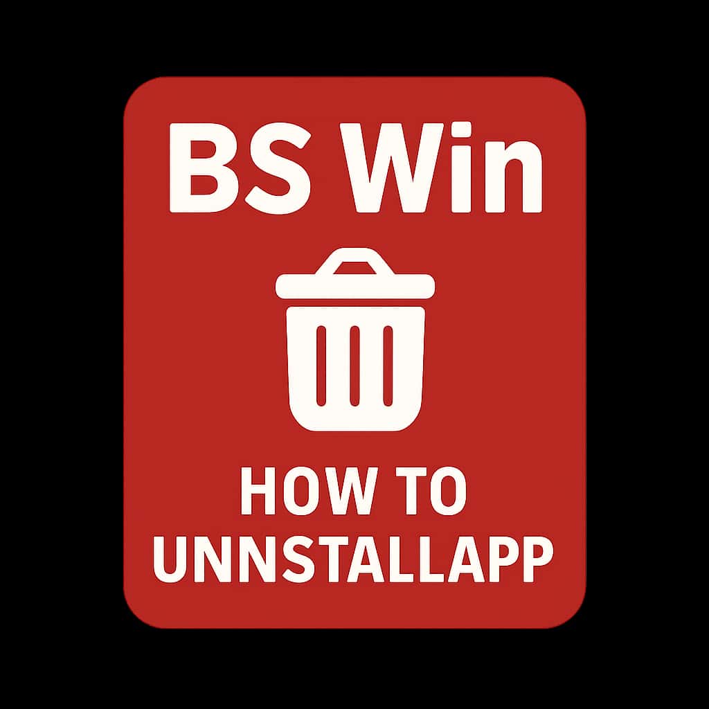A simple icon symbolizing the uninstallation process for BS Win App.