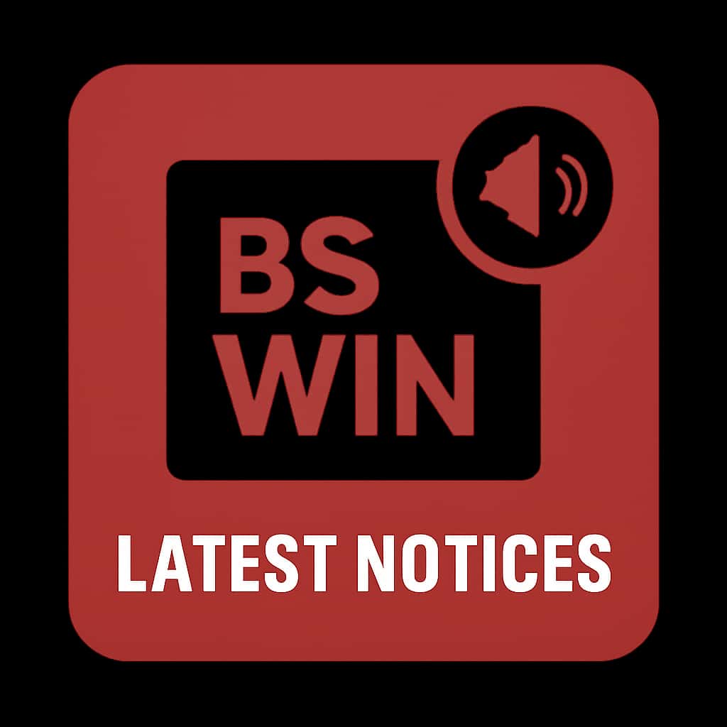 An icon representing BS Win notices.